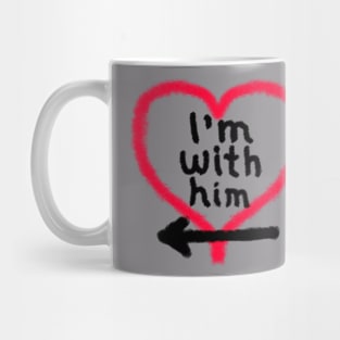 I'm With Him (left arrow) Mug